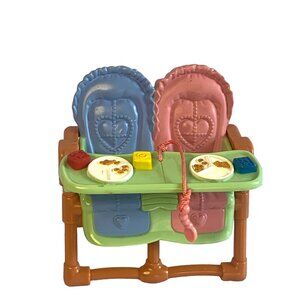 Fisher Price Loving Family Dollhouse Twin Baby Double Highchair